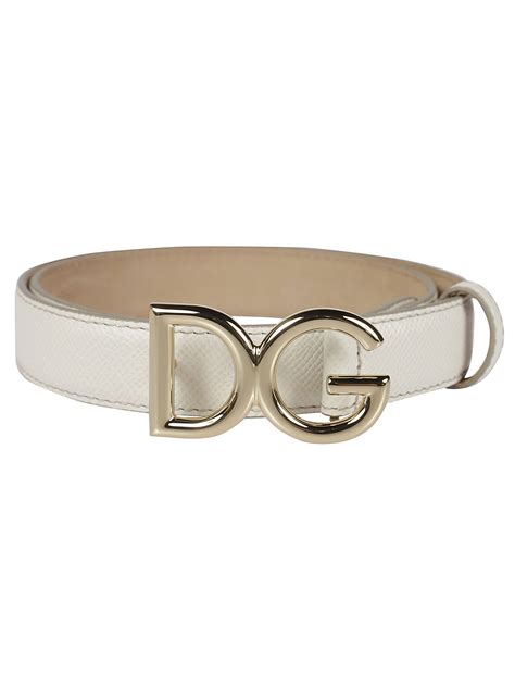 dolce and gabbana white belt